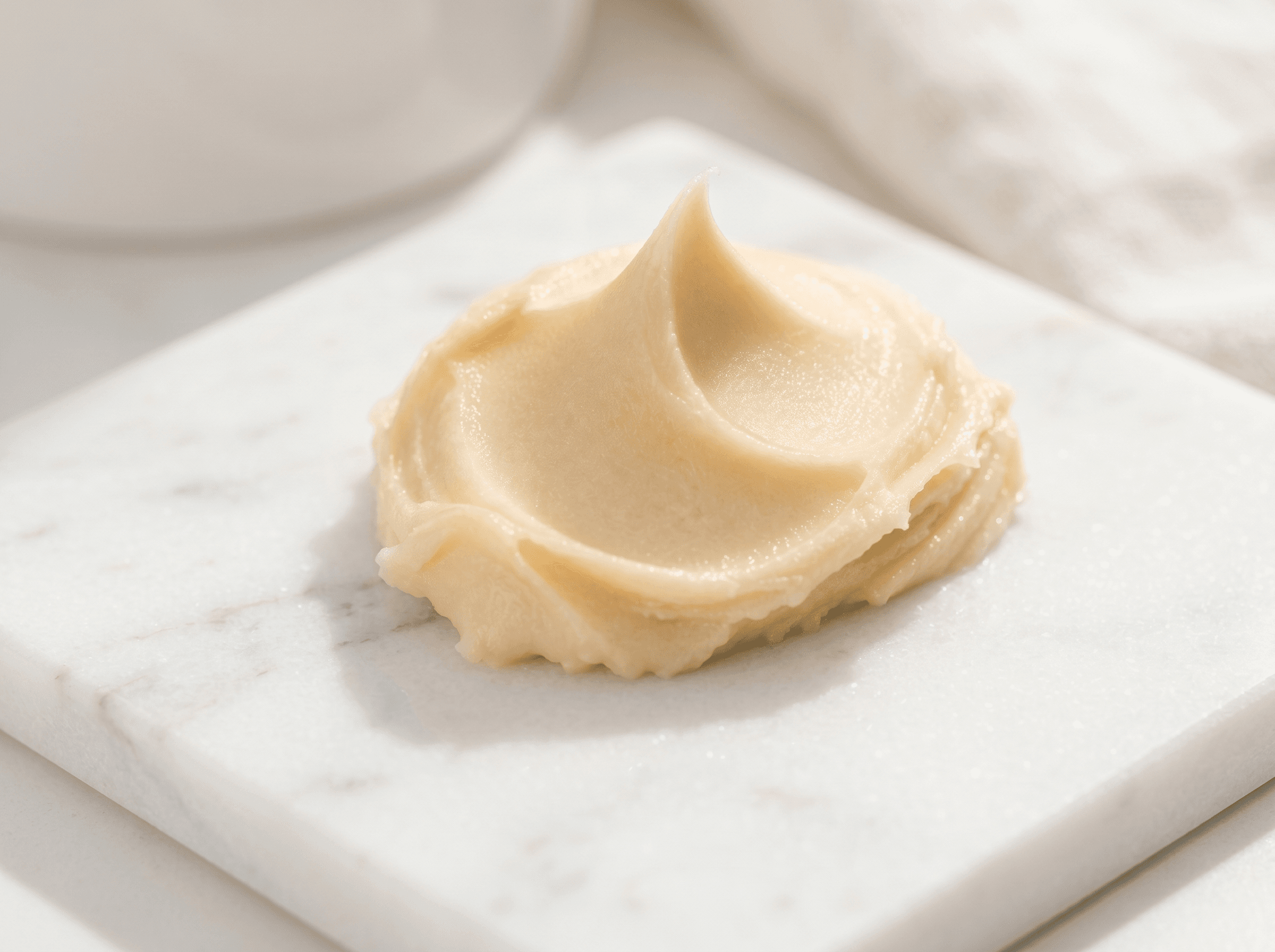 A scoop of whipped body butter